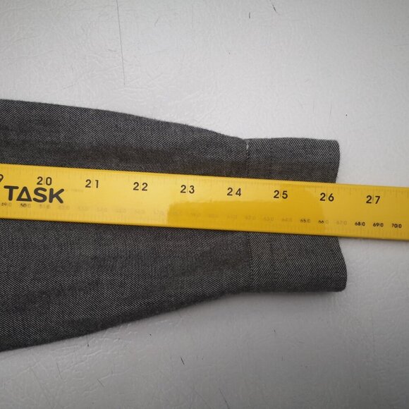 Zara Relaxed Fit Men's Size Medium Button Front Grey Shirt - Picture 8 of 9